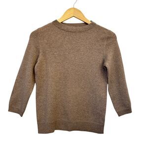 Talbots Petites Beige‎ Oatmeal 100% Cashmere 3/4 Sleeve Sweater – Petite (P)